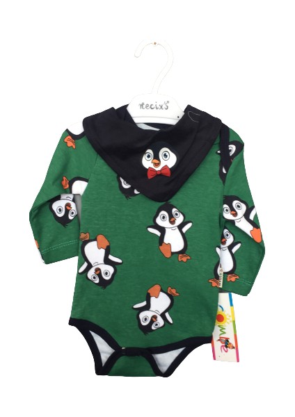 Penguen Temalı Üçlü Zıbın Set