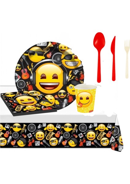 Event Party Store  Emoji Genç Doğum Günü Paketi 8'li