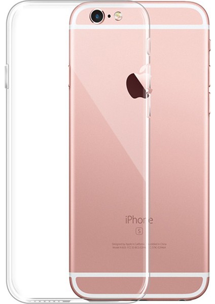 iPhone 6 6s Kılıf Şeffaf Silikon Kamera Korumalı 0,30 mm