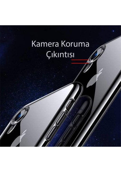 iPhone 6 6s Kılıf Şeffaf Silikon Kamera Korumalı 0,30 mm