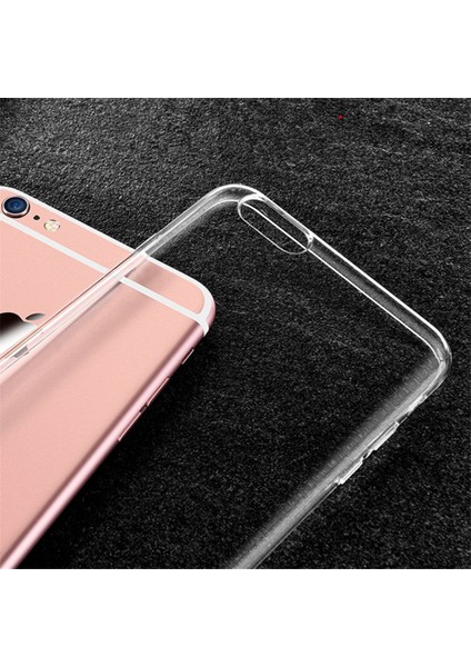 iPhone 6 6s Kılıf Şeffaf Silikon Kamera Korumalı 0,30 mm