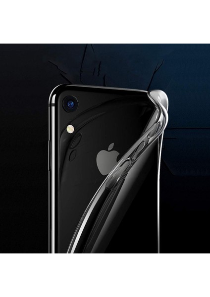 iPhone Xr Kılıf Şeffaf Silikon Kamera Korumalı 3D