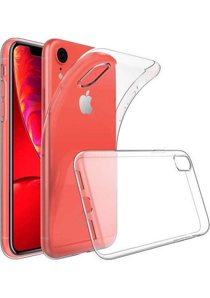 iPhone Xr Kılıf Şeffaf Silikon Kamera Korumalı 3D