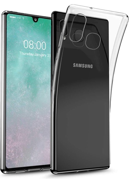 Samsung A30 Kılıf Şeffaf Silikon Kamera Korumalı 3D