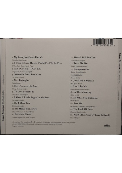 Nina Simone – The Greatest Hits CD