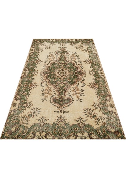 Özel Vintage Eskitme El Dokuma Halı 1,16 x 2,05 cm 9015