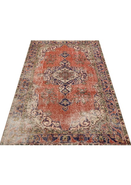Eskitme El Dokuma Vintage Halı 1,19 x 2,08 cm 9050