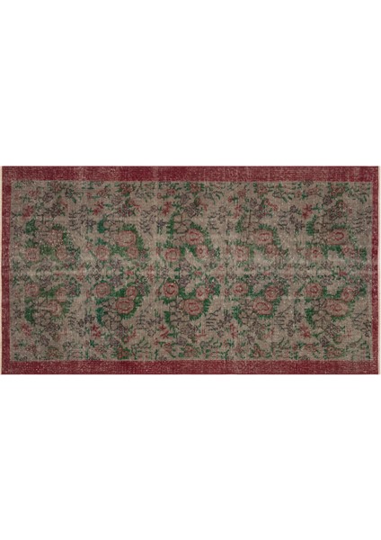 Gerçek El Dokuma Eskitme Halı 1,08 x 1,99 cm 9051 modelleri