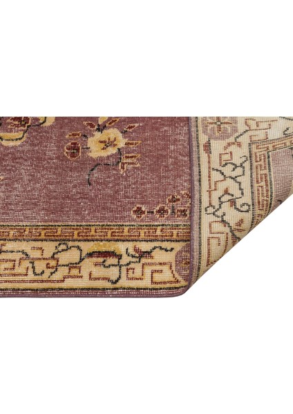 Eşsiz Anadolu Vintage Eskitme El Dokuma Halı 1,11 x 2,07 cm 9052