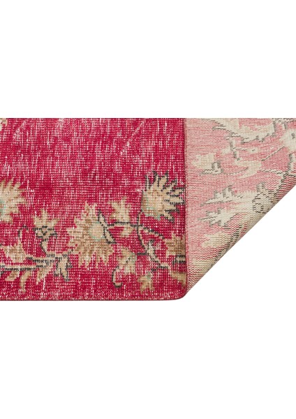 Eşsiz Anadolu Vintage Eskitme El Dokuma Halı 1,44 x 2,29 cm 9070