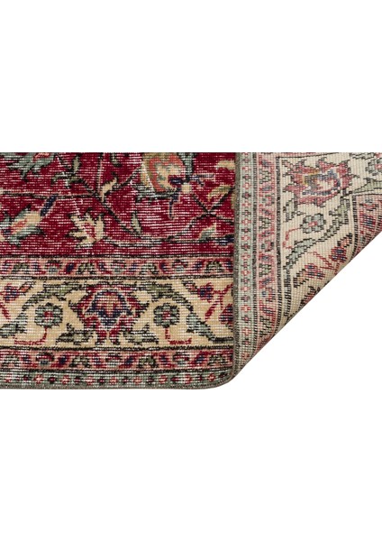 Gerçek El Dokuma Eskitme Vintage Halı 1,36 x 2,29 cm 9077 modelleri