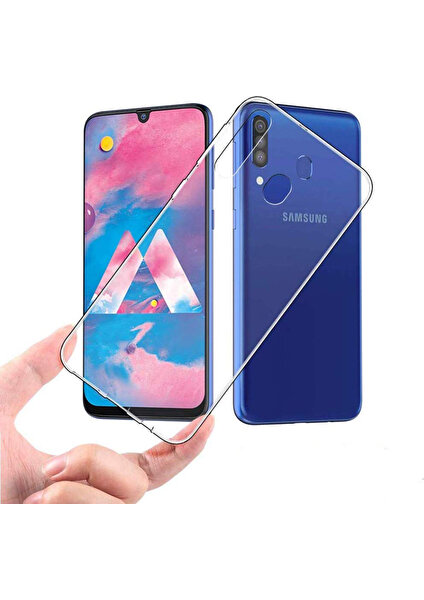 Samsung A40S Kılıf Şeffaf Silikon Kamera Korumalı 0,30 mm