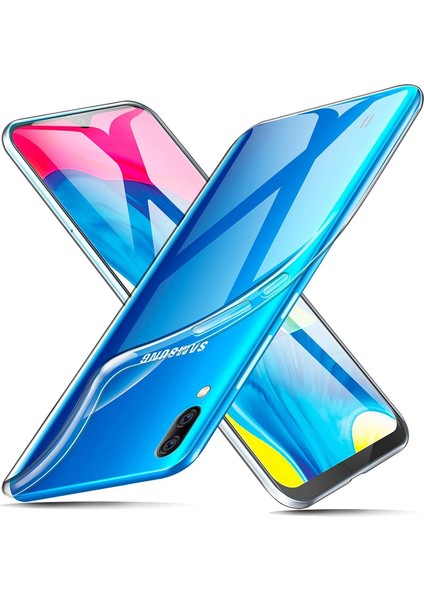 Samsung M10 Kılıf Şeffaf Silikon Kamera Korumalı 3D