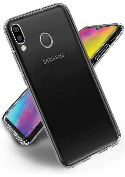 Samsung M20 Kılıf Şeffaf Silikon Kamera Korumalı 0,30 mm