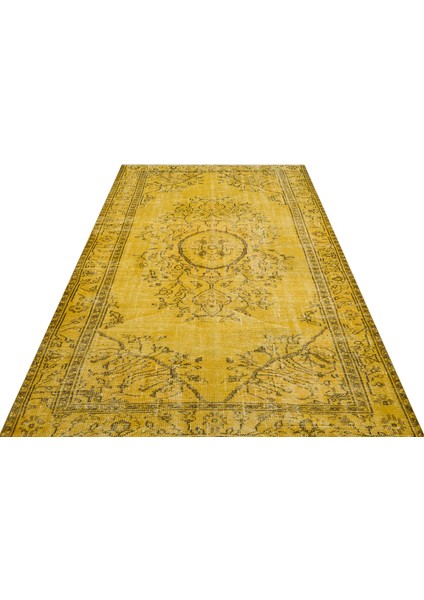 Özel Vintage El Dokuma Eskitme Halı 1,68 x 2,58 cm 9082