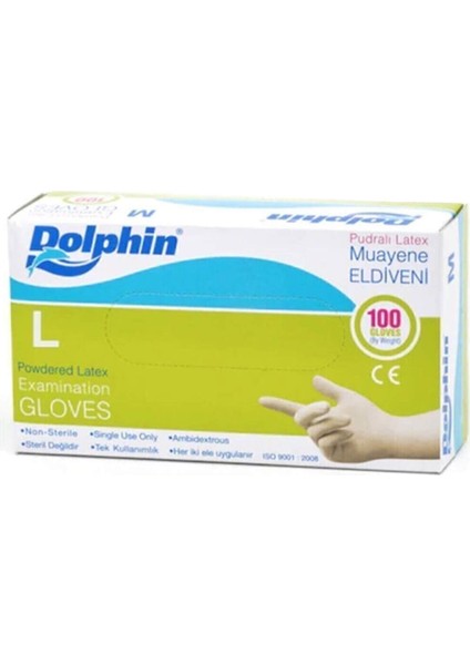 Pudralı Lateks Eldiven L Beden Beyaz 100'LÜ fiyatları
