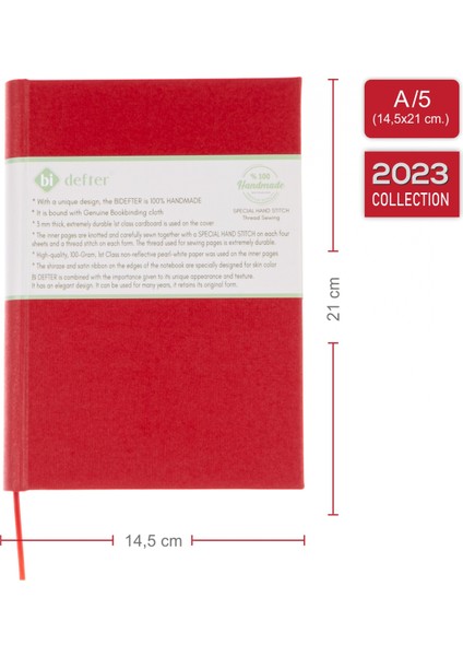 Bi Defter Çizgili Defter – Gerçek Cilt Bezi, %100 El Yapımı, El Dikişi, (Iplik Dikiş) “benzersiz Ürün” A/5 indirimleri