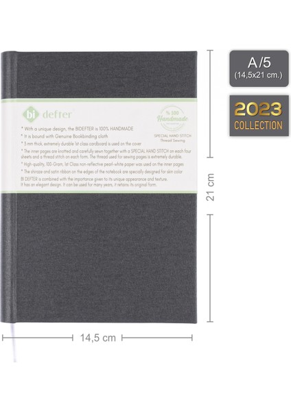 Bi Defter Çizgili Defter – Gerçek Cilt Bezi, %100 El Yapımı, El Dikişi, (Iplik Dikiş) “benzersiz Ürün” A/5 indirimleri