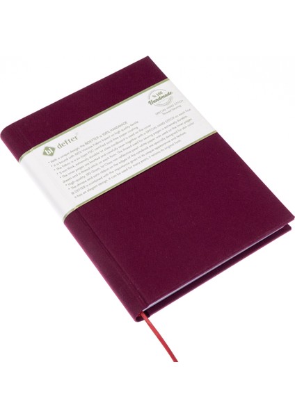 Bi Defter Çizgisiz Defter – Viskon Kumaş Ciltleme, %100 El Yapımı El Dikişi (Iplik Dikiş) “benzersiz Ürün” A/4