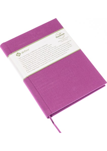 Bi Defter Çizgisiz Defter – Viskon Kumaş Ciltleme, %100 El Yapımı El Dikişi (Iplik Dikiş) “benzersiz Ürün” A/4