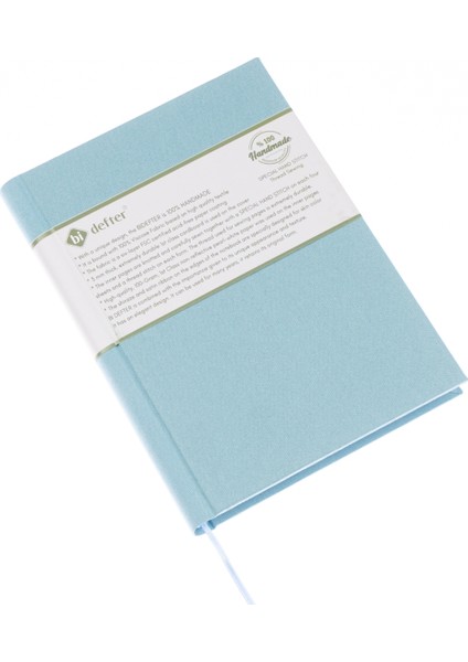 Bi Defter Çizgisiz Defter – Viskon Kumaş Ciltleme, %100 El Yapımı El Dikişi (Iplik Dikiş) “benzersiz Ürün” A/4