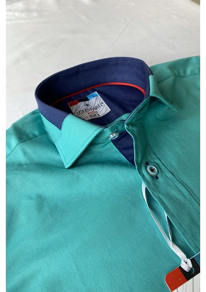 Yakası Garnili Uzun Kollu Çocuk Gömleği fiyatları