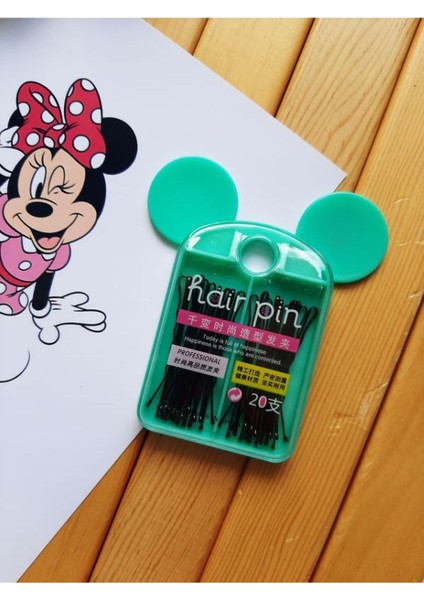 Minnie Mause Figürlü Kutuda 20li Tel Toka Yeşil