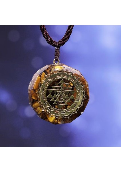 Orgonit Kolye Sri Yantra Kolye Kutsal Geometri Tiger Göz Enerji Kolye Kadın Erkek Takı Için | Kolye Kolyeler fiyatları