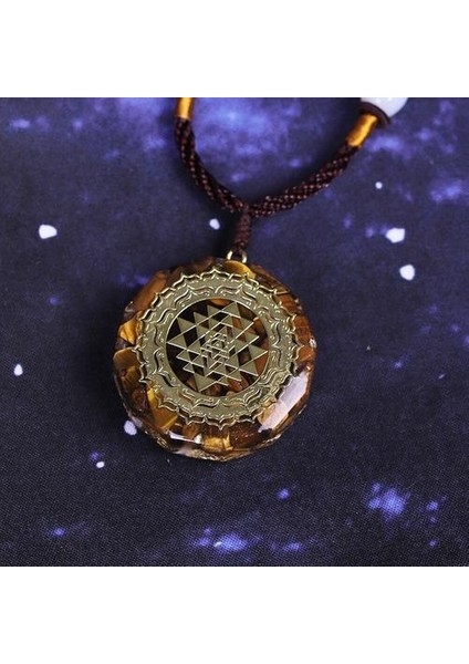 Orgonit Kolye Sri Yantra Kolye Kutsal Geometri Tiger Göz Enerji Kolye Kadın Erkek Takı Için | Kolye Kolyeler modelleri