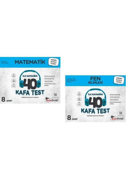 8.Sınıf LGS Matematik Fen Bilimleri Kafa Test Seti 2 Kitap 2023