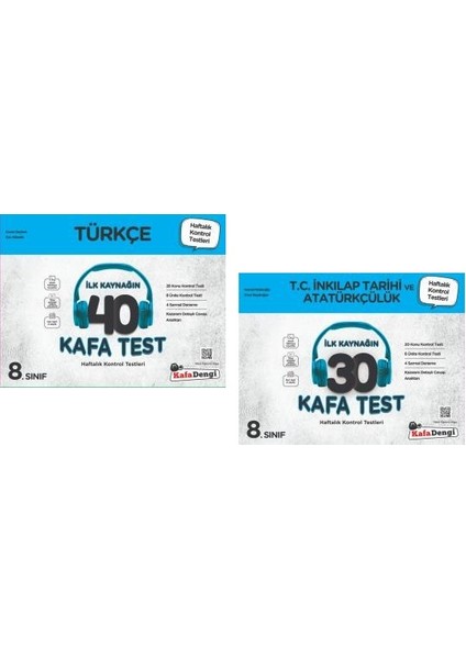 8.Sınıf LGS Türkçe - İnkılap Tarihi Kafa Test Seti 2 Kitap 2023