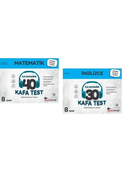 8.Sınıf LGS Matematik - İngilizce Kafa Test Seti 2 Kitap 2023