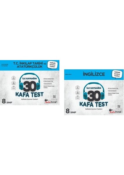 8.Sınıf LGS İngilizce - İnkılap Tarihi Kafa Test Seti 2 Kitap 2023