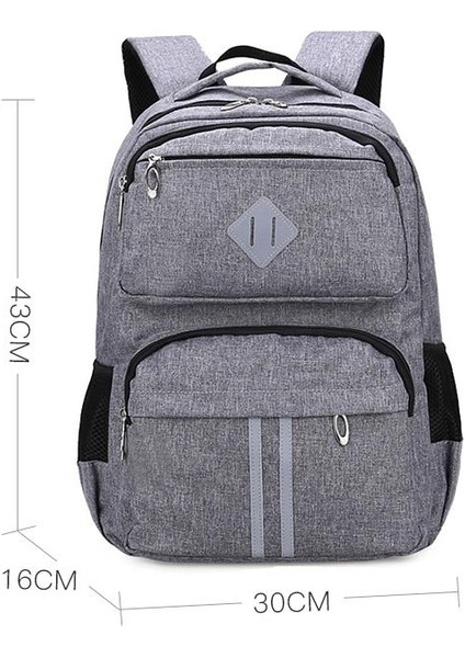 Gençler Için Çok Fonksiyonlu Sırt Çantası Büyük Gündelik Sıçrama Korumalı Omuz Sırt Çantası Işık Reflektörlü Okul Çantası (Yurt Dışından)