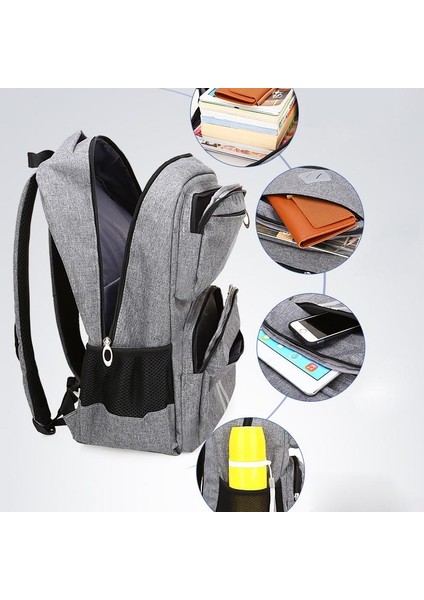 Gençler Için Çok Fonksiyonlu Sırt Çantası Büyük Gündelik Sıçrama Korumalı Omuz Sırt Çantası Işık Reflektörlü Okul Çantası (Yurt Dışından) fırsatları
