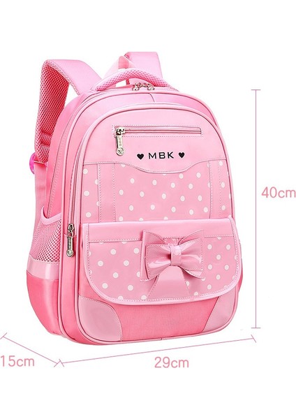 Öğrenci Sırt Çantası Çok Cepli Büyük Kapasiteli Kız Güzel Yay Noktası Okul Çantası (Yurt Dışından)