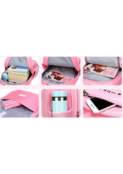Öğrenci Sırt Çantası Çok Cepli Büyük Kapasiteli Kız Güzel Yay Noktası Okul Çantası (Yurt Dışından) fiyatları