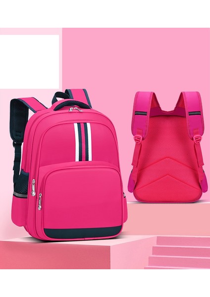 Büyük Kapasiteli Kontrast Çizgili Çocuk Hafif Sırt Çantası Naylon Su Geçirmez Kumaş (Yurt Dışından) fiyatları