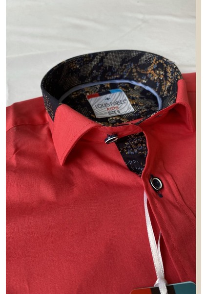 Yakası Garnili Uzun Kollu Çocuk Gömleği fiyatları