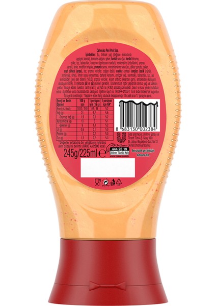 Sos Acı Peri Peri Hafif Orta Acı 245 g