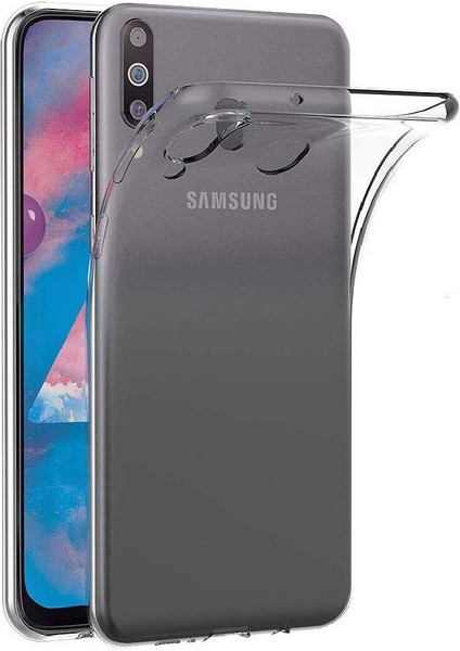 Samsung M30 Kılıf Şeffaf Silikon Kamera Korumalı 0,30 mm