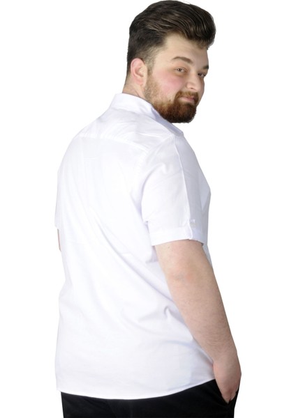 Büyük Beden Gömlek Baskılı Play 22365 Beyaz fiyatları