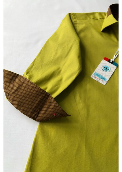 Yakası Garnili Uzun Kollu Çocuk Gömleği fırsatları