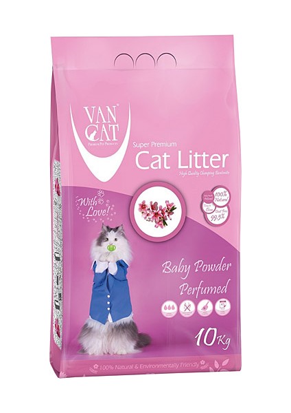 Ince Taneli Bebek Pudralı Kedi Kumu 10 kg