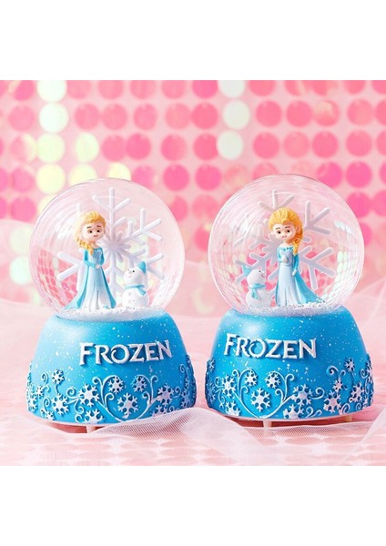 Frozen Temalı Orta Boy Işıklı Müzikli Kar Küresi