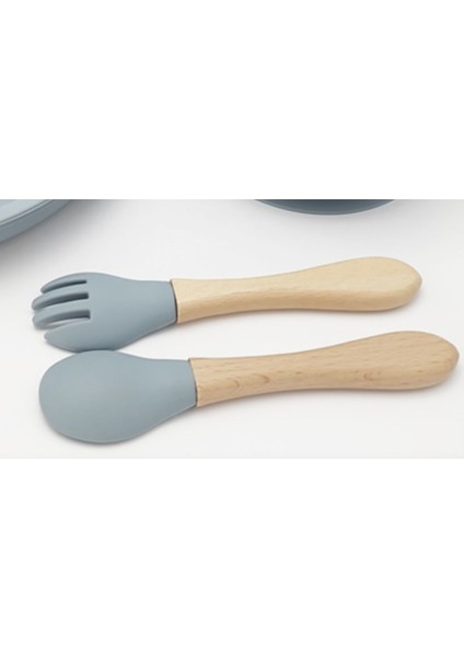 4-Piece Set Bebek Silikon Plaka Seti Çocuklar Besleme Kase Su Geçirmez Kaşık Kaymaz Çocuğun Silikon Bulaşıkları Çocuk Sofra Takımı | Yemekler fırsatları