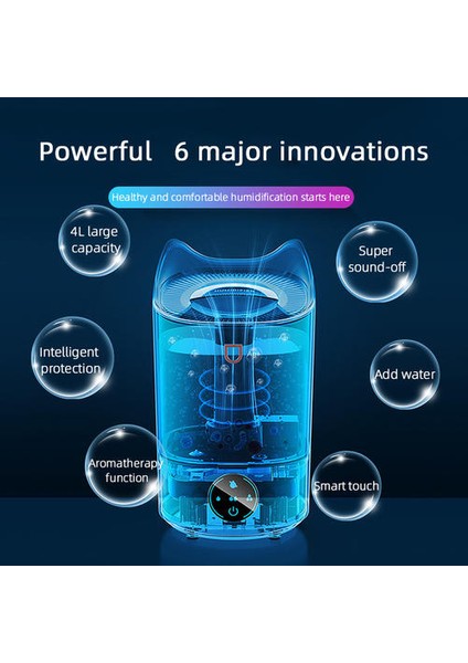 4000 ml Ev Hava Nemlendirici Çift Meme Serin Sis Aroma Difüzör Renkli LED Işık ile Ağır Sis Ultrasonik Humidificador | Nemlendiriciler(Yurt Dışından) modelleri