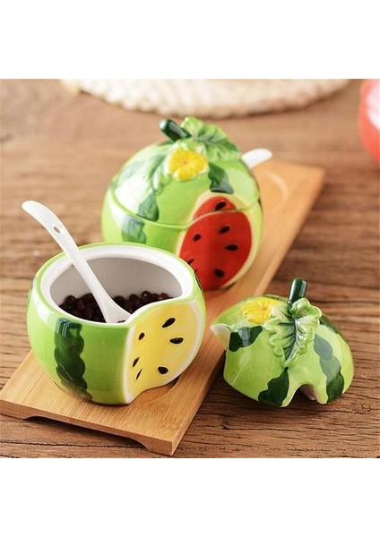 2 Adet Yaratıcı Meyve Tasarım Seramik Çeşni Tuz Şeker Herb Baharat Baharat Pot Biber Depolama Şişe Kavanoz Konteyner Mutfak Dekor | Depolama Şişeleri ve kavanoz fırsatları