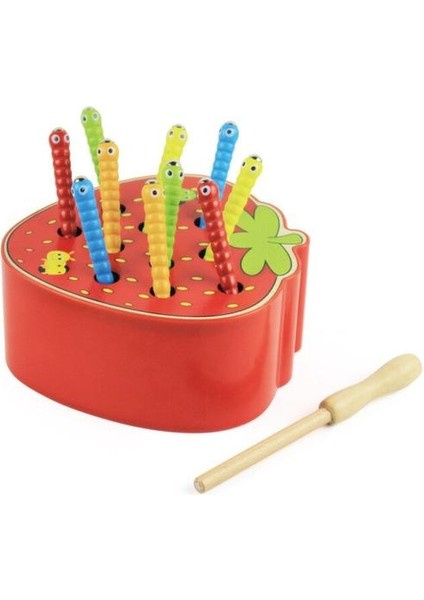 Caterpillar Apple Montessori Yiyor Ahşap Oyuncaklar Bebek Hafıza Eğitim Eşleştirme Çifti Oyun Matematik Erken Eğitim Interaktif Oyuncak | Matematik Oyuncakları