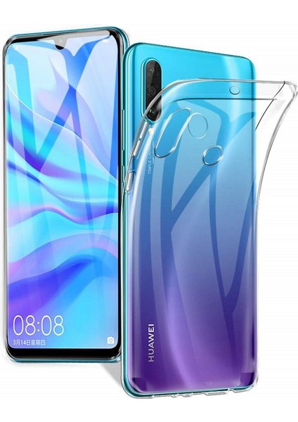 Huawei P30 Lite Kılıf Şeffaf Silikon Kamera Korumalı 0,30 mm